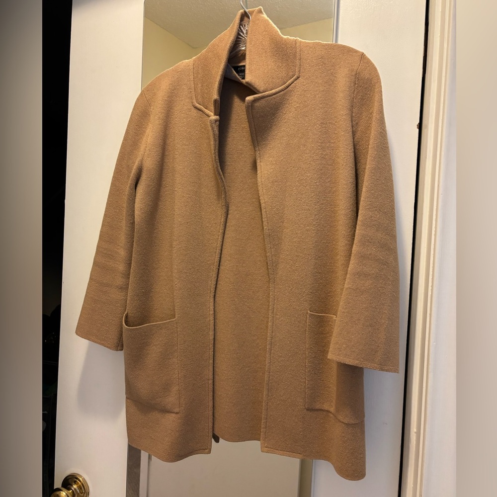 J. Crew Camel Knit Sweater Blazer